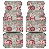 Mele Kalikimaka Hawaii Christmas Car Mats Aloha Spirit with Hawaiian Quilt Pattern - Polynesian Pride