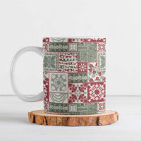 Mele Kalikimaka Hawaii Christmas Ceramic Mug Aloha Spirit with Hawaiian Quilt Pattern LT9 Beige - Polynesian Pride