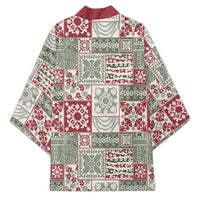 Mele Kalikimaka Hawaii Christmas Kimono Aloha Spirit with Hawaiian Quilt Pattern - Polynesian Pride