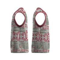 Mele Kalikimaka Hawaii Christmas Knitted V-Neck Vest Aloha Spirit with Hawaiian Quilt Pattern - Polynesian Pride