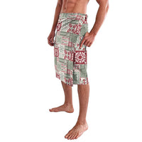 Mele Kalikimaka Hawaii Christmas Lavalava Aloha Spirit with Hawaiian Quilt Pattern - Polynesian Pride