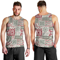 Mele Kalikimaka Hawaii Christmas Men Tank Top Aloha Spirit with Hawaiian Quilt Pattern - Polynesian Pride