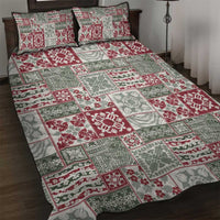 Mele Kalikimaka Hawaii Christmas Quilt Bed Set Aloha Spirit with Hawaiian Quilt Pattern - Polynesian Pride
