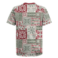 Mele Kalikimaka Hawaii Christmas Rugby Jersey Aloha Spirit with Hawaiian Quilt Pattern - Polynesian Pride