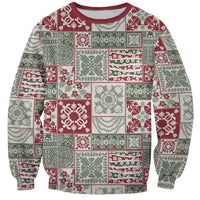 Mele Kalikimaka Hawaii Christmas Sweatshirt Aloha Spirit with Hawaiian Quilt Pattern - Polynesian Pride