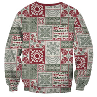 Mele Kalikimaka Hawaii Christmas Sweatshirt Aloha Spirit with Hawaiian Quilt Pattern - Polynesian Pride