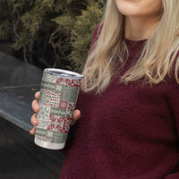 Mele Kalikimaka Hawaii Christmas Tumbler Cup Aloha Spirit with Hawaiian Quilt Pattern - Polynesian Pride