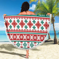 Mele Kalikimaka Hawaii Christmas Beach Blanket Hawaiian Quilt Pattern Style - Polynesian Pride