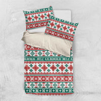 Mele Kalikimaka Hawaii Christmas Bedding Set Hawaiian Quilt Pattern Style - Polynesian Pride