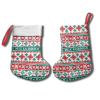 Mele Kalikimaka Hawaii Christmas Stocking Hawaiian Quilt Pattern Style - Polynesian Pride