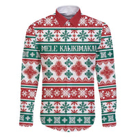 Mele Kalikimaka Hawaii Christmas Family Matching Mermaid Dress and Hawaiian Shirt Hawaiian Quilt Pattern Style - Polynesian Pride