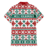 Mele Kalikimaka Hawaii Christmas Family Matching Off The Shoulder Long Sleeve Dress and Hawaiian Shirt Hawaiian Quilt Pattern Style - Polynesian Pride
