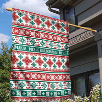 Mele Kalikimaka Hawaii Christmas Garden Flag Hawaiian Quilt Pattern Style - Polynesian Pride