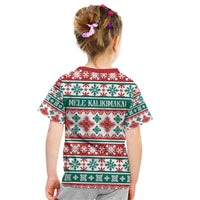 Mele Kalikimaka Hawaii Christmas Kid T Shirt Hawaiian Quilt Pattern Style - Polynesian Pride