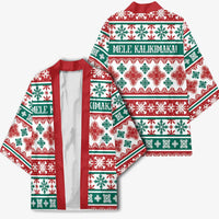 Mele Kalikimaka Hawaii Christmas Kimono Hawaiian Quilt Pattern Style - Polynesian Pride