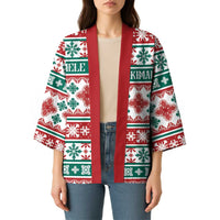 Mele Kalikimaka Hawaii Christmas Kimono Hawaiian Quilt Pattern Style - Polynesian Pride