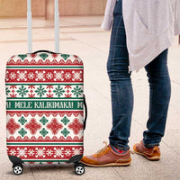 Mele Kalikimaka Hawaii Christmas Luggage Cover Hawaiian Quilt Pattern Style - Polynesian Pride