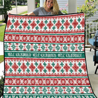 Mele Kalikimaka Hawaii Christmas Quilt Hawaiian Quilt Pattern Style - Polynesian Pride