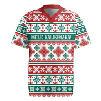 Mele Kalikimaka Hawaii Christmas Rugby Jersey Hawaiian Quilt Pattern Style LT9 Beige - Polynesian Pride