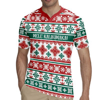 Mele Kalikimaka Hawaii Christmas Rugby Jersey Hawaiian Quilt Pattern Style LT9 - Polynesian Pride