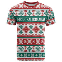 Mele Kalikimaka Hawaii Christmas T Shirt Hawaiian Quilt Pattern Style - Polynesian Pride