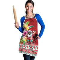 Santa Surf Mele Kalikimaka Personalized Apron Aloha Tropical Christmas Vibes LT9 - Polynesian Pride