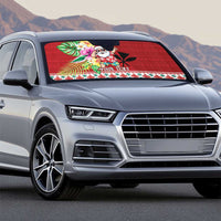 Santa Surf Mele Kalikimaka Personalized Auto Sun Shade Aloha Tropical Christmas Vibes LT9 - Polynesian Pride
