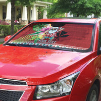 Santa Surf Mele Kalikimaka Personalized Auto Sun Shade Aloha Tropical Christmas Vibes LT9 - Polynesian Pride