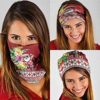 Santa Surf Mele Kalikimaka Personalized Neck Gaiter Aloha Tropical Christmas Vibes - Polynesian Pride