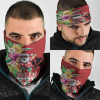 Santa Surf Mele Kalikimaka Personalized Neck Gaiter Aloha Tropical Christmas Vibes - Polynesian Pride