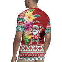 Santa Surf Mele Kalikimaka Personalized Rugby Jersey Aloha Tropical Christmas Vibes - Polynesian Pride