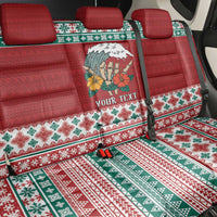 Shaka Sign Skull Mele Kalikimaka Personalized Back Car Seat Cover Hawaiian Quilt Pattern - Polynesian Pride