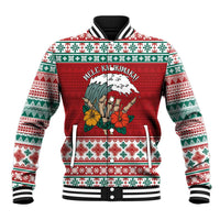 Shaka Sign Skull Mele Kalikimaka Personalized Baseball Jacket Hawaiian Quilt Pattern - Polynesian Pride