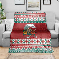 Shaka Sign Skull Mele Kalikimaka Personalized Blanket Hawaiian Quilt Pattern - Polynesian Pride