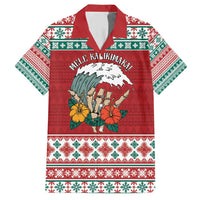 Shaka Sign Skull Mele Kalikimaka Personalized Family Matching Short Sleeve Bodycon Dress and Hawaiian Shirt Hawaiian Quilt Pattern - Polynesian Pride