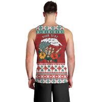 Shaka Sign Skull Mele Kalikimaka Personalized Men Tank Top Hawaiian Quilt Pattern - Polynesian Pride