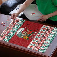 Shaka Sign Skull Mele Kalikimaka Personalized Puzzle Hawaiian Quilt Pattern - Polynesian Pride