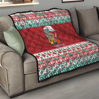 Shaka Sign Skull Mele Kalikimaka Personalized Quilt Hawaiian Quilt Pattern - Polynesian Pride