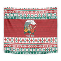 Shaka Sign Skull Mele Kalikimaka Personalized Tapestry Hawaiian Quilt Pattern - Polynesian Pride
