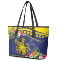 Niue Coconut Crab Leather Tote Bag Rock of Polynesia
