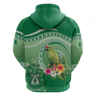 Norfolk Parakeet Tropical Zip Hoodie Norfolk Island Tribal Pattern