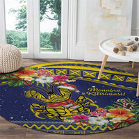 Monuina e Kilisimasi Niue Christmas Round Carpet Niuean Tribal Pattern LT9 - Polynesian Pride