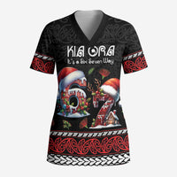 Aotearoa Six Seven Personalized Scrub Top New Zealand Funny Christmas - Polynesian Pride