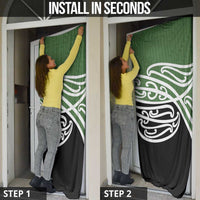 Green Fern New Zealand Kowhai Ngutukak Door Cover - Polynesian Pride
