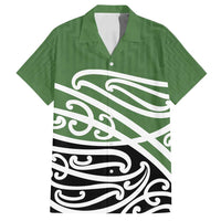 Green Fern New Zealand Kowhai Ngutukak Family Matching Off Shoulder Maxi Dress and Hawaiian Shirt - Polynesian Pride