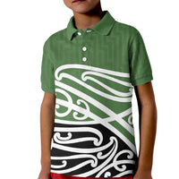 Green Fern New Zealand Kowhai Ngutukak Kid Polo Shirt - Polynesian Pride