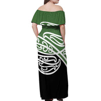 Green Fern New Zealand Kowhai Ngutukak Off Shoulder Maxi Dress - Polynesian Pride