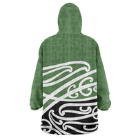 Green Fern New Zealand Kowhai Ngutukak Wearable Blanket Hoodie - Polynesian Pride