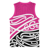 All Pink New Zealand Kowhai Ngutukak Basketball Jersey LT9 - Polynesian Pride