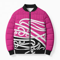 All Pink New Zealand Kowhai Ngutukak Bomber Puffer Jacket LT9 Unisex Pink - Polynesian Pride